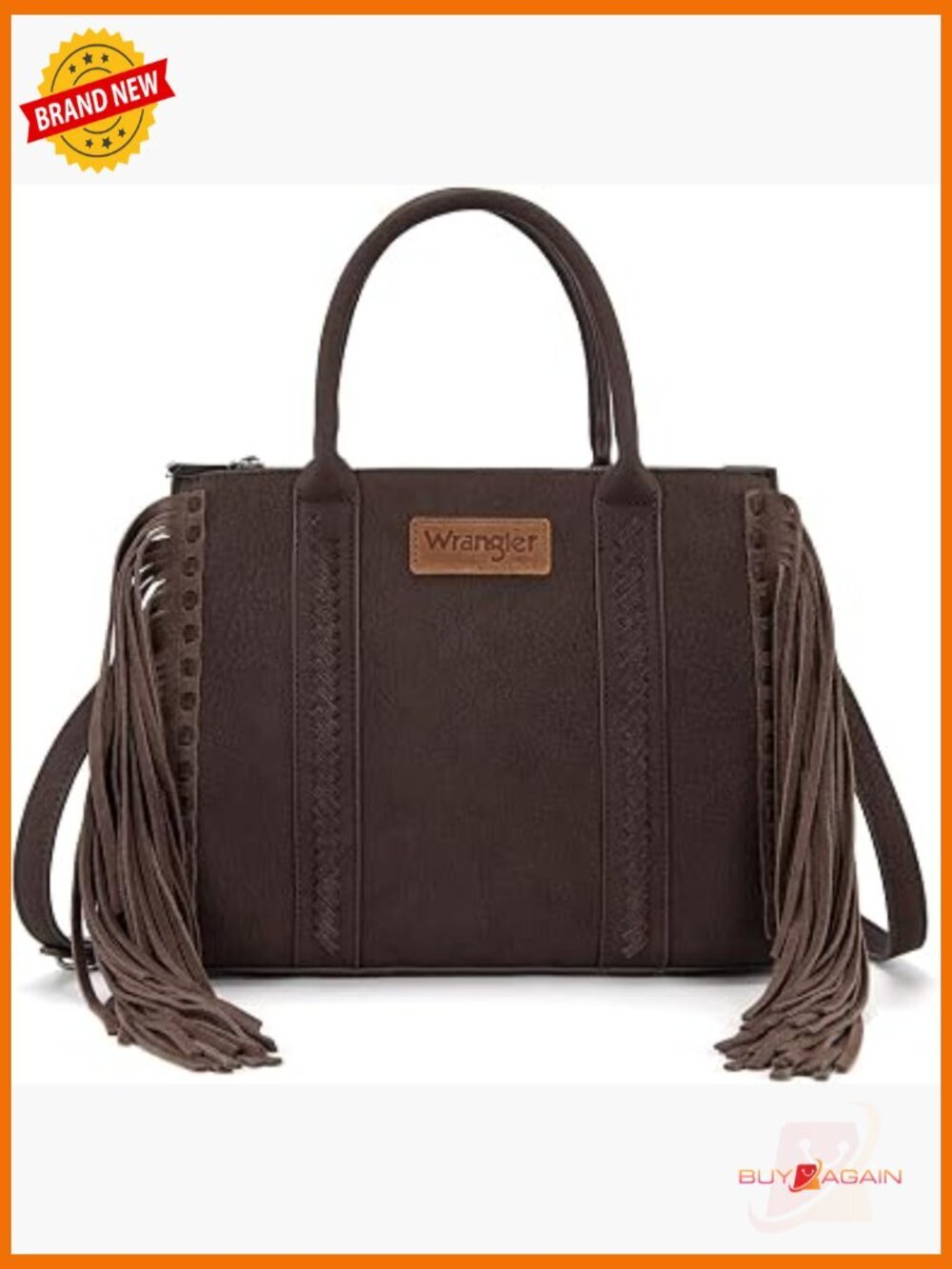 Western Fringe Tote Bag with Pockets - Cowgirl Style Crossbody Purse